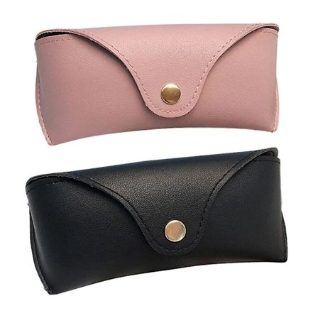 2 stk. Sorte Briller Dame Læder Solbrilleetui Brilleetui Briller Rejseetui Bærbar Brilleholder