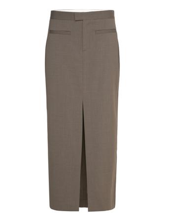 Long Tailored Skirt Designers Maxi Brown Filippa K