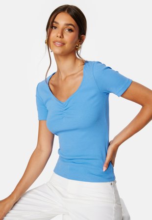 Pieces Tania SS Top Marina Klær