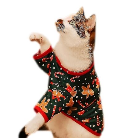 Hund Katt Jul Tryckt Tröja Husdjurskläder För Valp