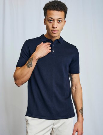 Bruun & Stengade Bs Aaran Regular Fit Polo Shirt - Navy - XXL