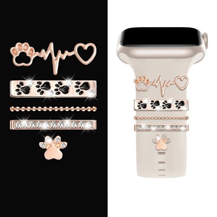 Dekoration för Apple Watch Ultra 2 armband 10 9 8 7 Diamantsmycken Berlocker Tillbehör Samsung/Huawei klockarmband 20/22mm Armband