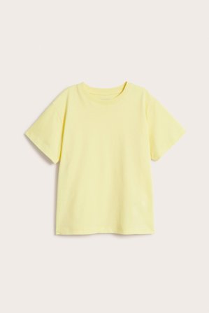Kappahl | Kortermet T-skjorte i bomull Gul 110/116 | Gul