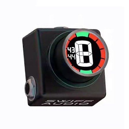SWIFF C20 Innovativ Mini Pedal Tuner for Kromatisk Gitar Bass Stemming LED Display Justerbart A4 Område Verdi 430-449Hz