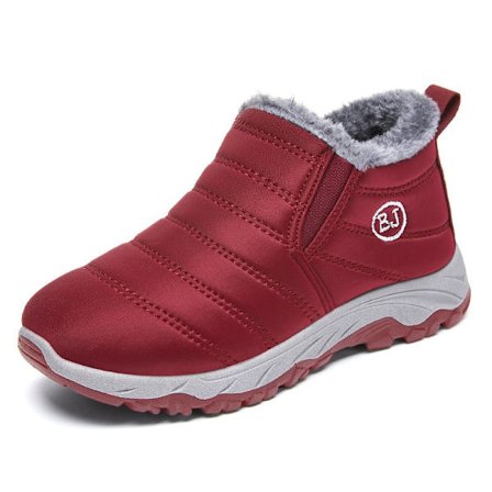 Damstövlar Unisex vinterskor Dam Vattentäta snöstövlar Dam Slip On Casual Sko Plyschskor Herr Ankel Botas