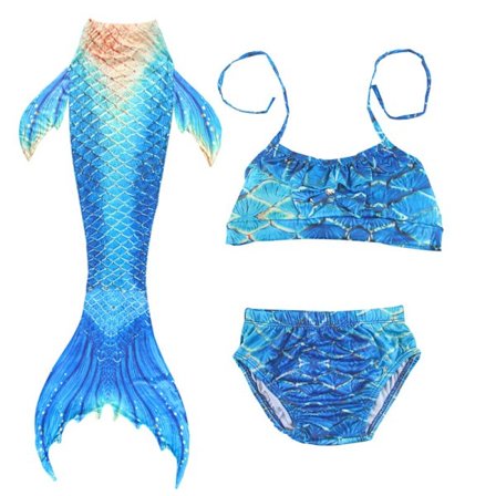 Havfruehaler til Svømning til Piger Børn Havfrue Badetøj