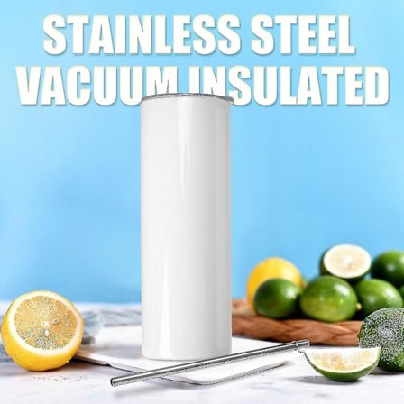 Sublimeringstumblere 20 Slanke Straight, Rustfrit Stål Sublimering Blanks Slank Tumbler, med LågBY