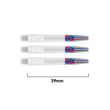 Red Dragon Darts Nitrotech Ionic Shafts 2 Sets (6 shafts) 39mm Polycarbonate White/Blue/Red Darts Accessories Replacement Shafts