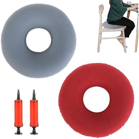 2 Stycken Donut Sittdyna, Uppblåsbar Ring Sittdyna, Uppblåsbar Sits