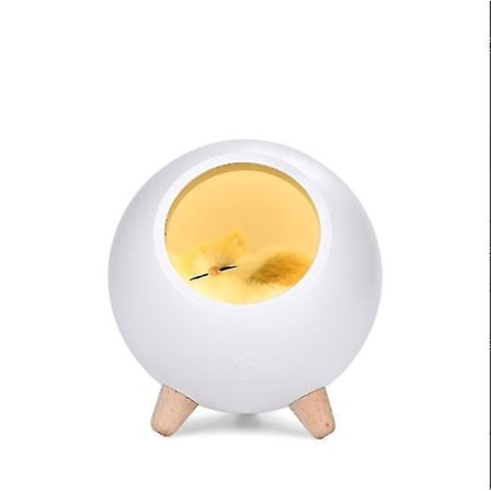 Katteelsker-gaver til kvinder, katte-nattelys (hvid)