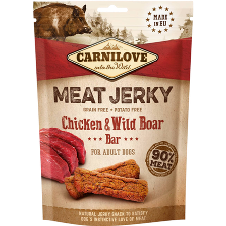Carnilove - Tørket kjøtt av kylling og villsvin 100 g - Hund - Hundegodbiter & tyggebein - Naturlige godbiter for hund - ZOO.no