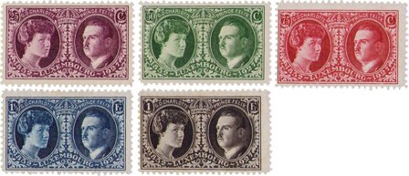 Luxembourg 1927 - MICHEL 182-186 - Postfrisk