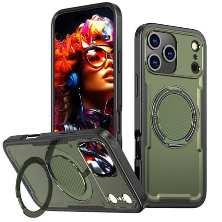 Dolt Roterande och Vikbart Fäste Telefonfodral för iP 17-serien, Stöttåligt Skyddsfodral med Magnetisk Funktion
