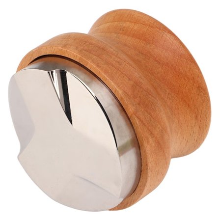 Kaffefordeler Kaffe Håndtamper Justerbar Dybde Kaffe Nivelleringsverktøy med Bøk Håndtak 58mm/2.3in