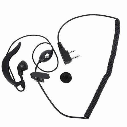 5 stk. Walkie Talkie Headset Profesjonelt K Hode Støyreduksjon HiFi Lyd Justerbart 2-pinners Radioøretelefon for Baofeng Walkie Talkie