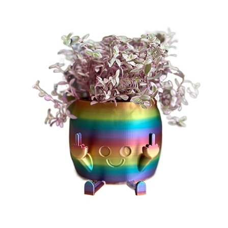 Smile Face Swing Pot Hemma Trädgård Långfinger Tummen Upp Blomma