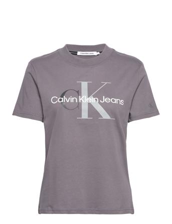 Two T Monogram Regular Tee T-shirt Top Lilla Calvin Klein Jeans