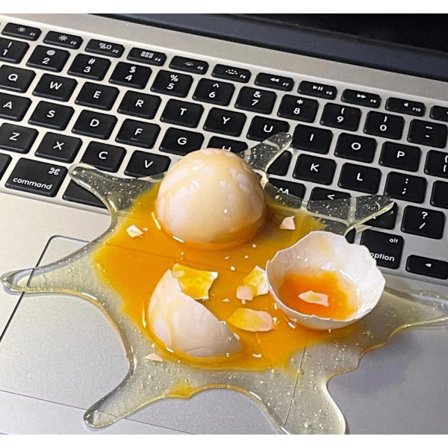 ING Knuste Egg Vitser og Praktisk Spøksett, Knust Egg Telefonholder Spøk, Telefonholder, Spøksett for Alle Typer Mobiltelefoner (Knuste Egg)