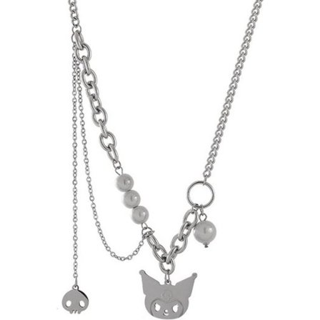 Hänge Halsband Kuromi Reflekterande Beads Layered Necklace