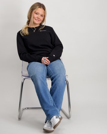 Champion Crewneck Sweatshirt Czarny Swetry Dziewczyna - Kids Brand Store