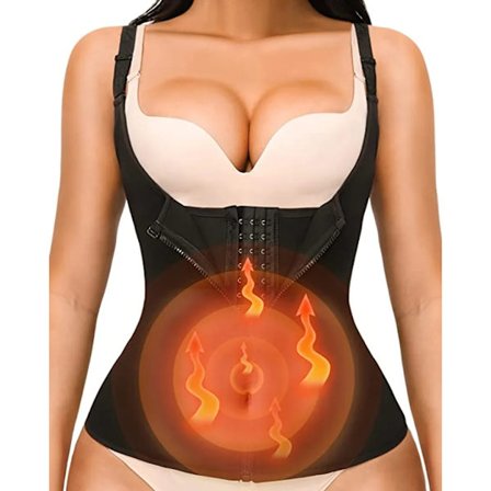 Korsett Dam Midjetränare Form Mage Midjetränare Shapewear Svart 5XL