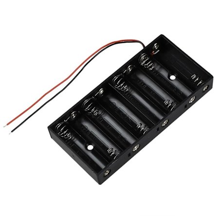 Ny Plastik 8 X 1.5v Aa 2a Batteriholderboks Standard 12v Kasse Med Ledning
