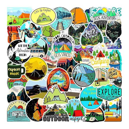 Paket med klistermärken - Camping
