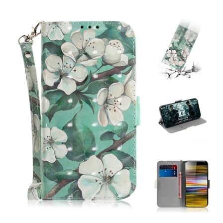 Sony Xperia 10 Plus mønstret læderetui - Flotte Blomster