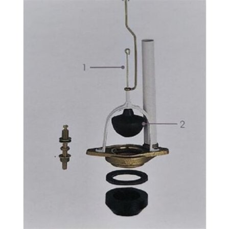 Komplett spolmekanism - Anpassningsbar Jacob Delafon - Med överfyllnadsskydd