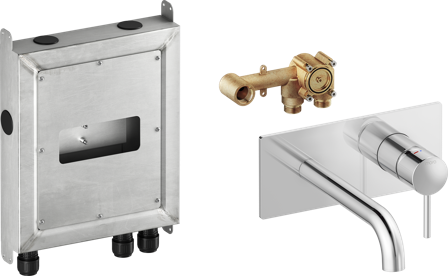 Mora INXX II 275200 Tvättställsblandare för inbyggnad, komplett Krom, Badrum