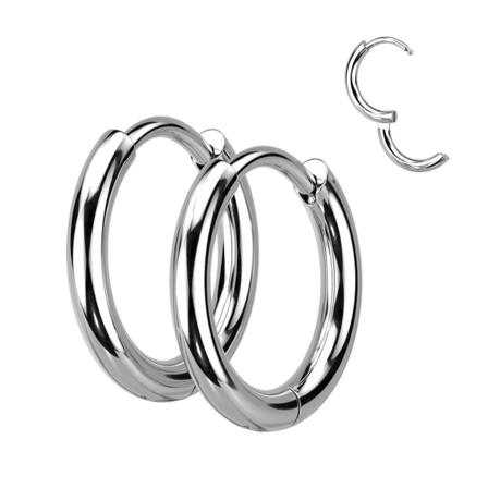 1 Par15 mm Hoops örhängen i 316L kirurgiskt stål