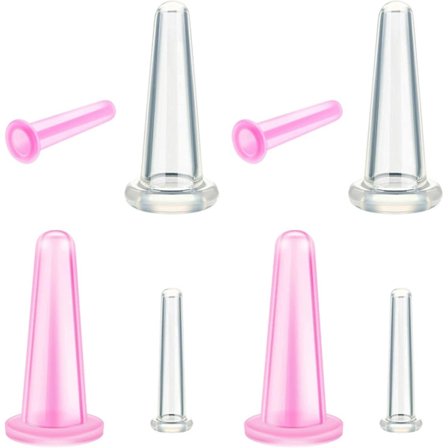 8 stk. silikone massage koppesæt, anti-cellulite kopper, silikone massage kopper pleje, kopping terapi sæt, til ansigts- og rapier skønhedsmassage