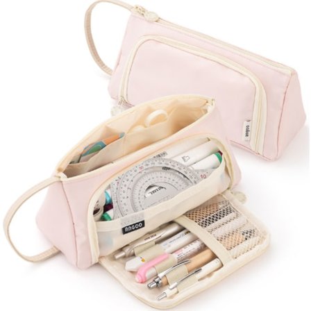 Stort case med stor kapacitet Canvas pennfodral