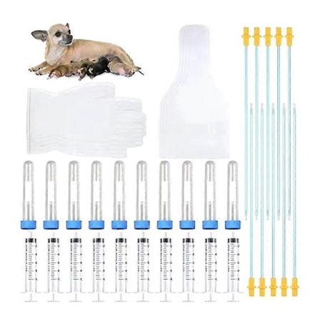 10 Set Avels-kit Artificiell Insemination Hund Avels-kit Inseminations-kit för Små och Medelstora Raser (FMY)