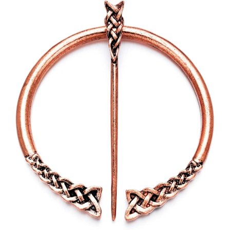 Viking Brosje Spenne Klemme Klær Kappe Spenne Sjal Skjerf Brosje Smykker (Stil6-rød kobber)