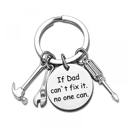 Nøglering til far - Gave til far fra søn eller datter - Julegave - Nøglering til fars dag - Gave til fars dag - Far (hvis far ikke kan reparere det, 