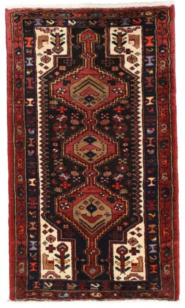 Médaillon Petit Hamadan Tapis 80X140 Laine