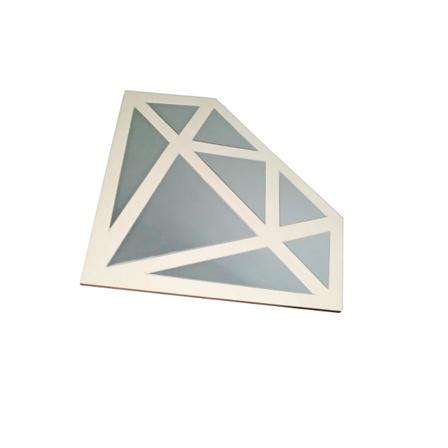 1/2 nordisk akryl dekorativ vägg Vintage snidad hängspegel Diamond 1Set