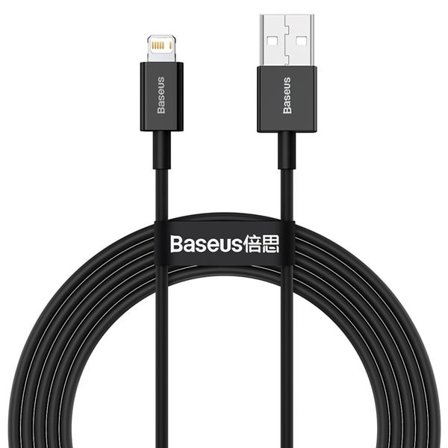 Baseus Superior USB - Lightning-kabel 2,4 A 2 m svart (CALYS-C01)