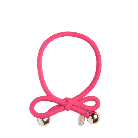 IA BON Hair Tie with Gold Bead - Hot Pink Accessoarer & tillbehör Dam Rosa ONESIZE