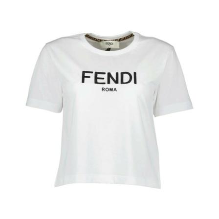 Fendi, T-Shirts Wit, Dames, Maat:S