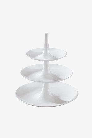 Koziol - Kakefat/Etasjefat/Serveringsfat Babell L 34 cm - Hvit - Serveringsfat - Fra Homeroom