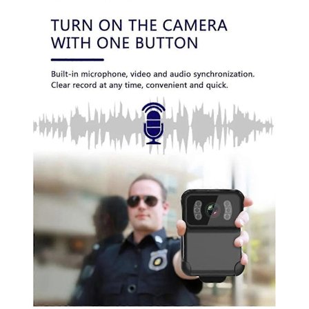 1080P Högupplöst Brottsbekämpningsinspelare Infraröd Mörkerseende med WiFi Hotspot Vattentät Kamera