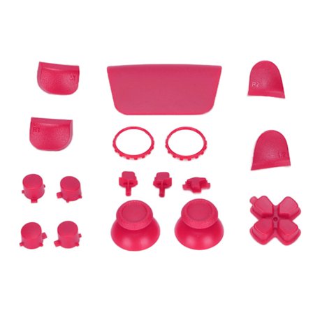 Erstatningsknapper L2 R2 Full Buttons Set Erstatningsknapp Reparasjonssett for PS5 ControllerPink