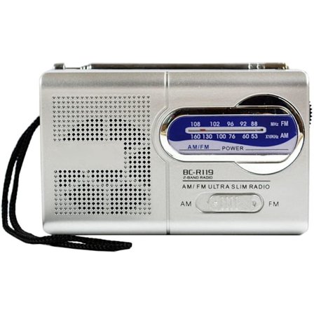 AM FM Radio Batteridriven Vattentät Plastmaterial Bärbar Radiomottagare för Utomhusunderhållning (BC-R119)