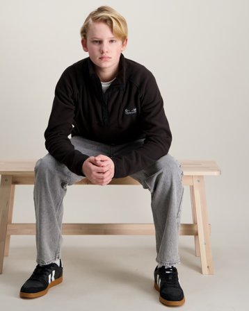 Didriksons YOKTO K 1/2 BTN 2 Svart Tröjor Kille - Kids Brand Store