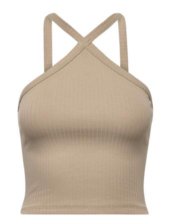 Lilo Singlet T-shirts & Tops Sleeveless Beige Gina Tricot