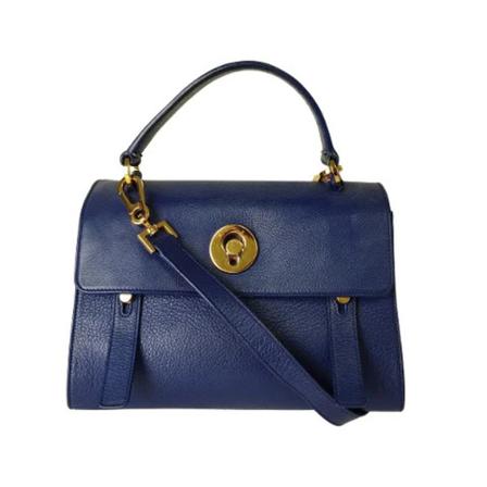 Yves Saint Laurent Vintage, Pre-owned Leather handbags Blauw, Dames, Maat:ONE Size,leer