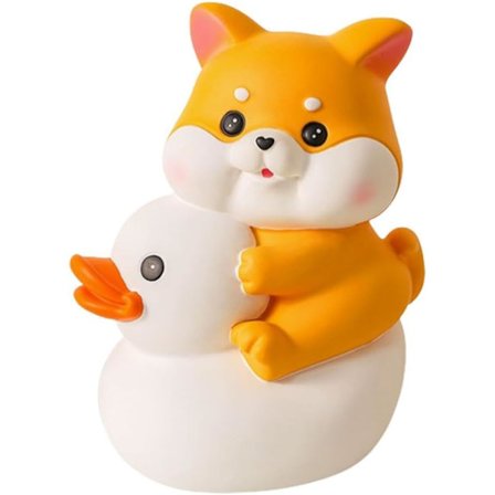 Söt spargris i mjuk plast, modernt prydnadsföremål, spargris som kan öppnas, sparbössa med lock, L, vit