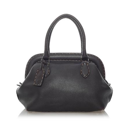 Fendi Vintage Pre-owned Selleria Leather HandTas , Bruin , Dames , Maat: ONE Size Vintage Tassen